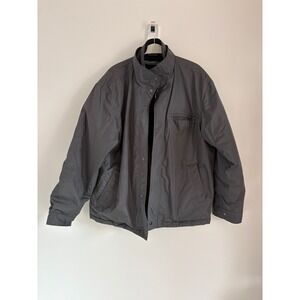 Perry Ellis Portfolio Mens Gray Quilted Poly Tech Performance with Bib Jacket XL